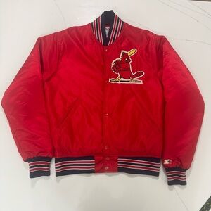 Vintage 90s St. Louis Cardinals Satin Starter Jacket 🔥